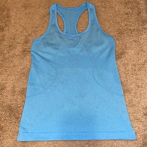 Blue lululemon tank top